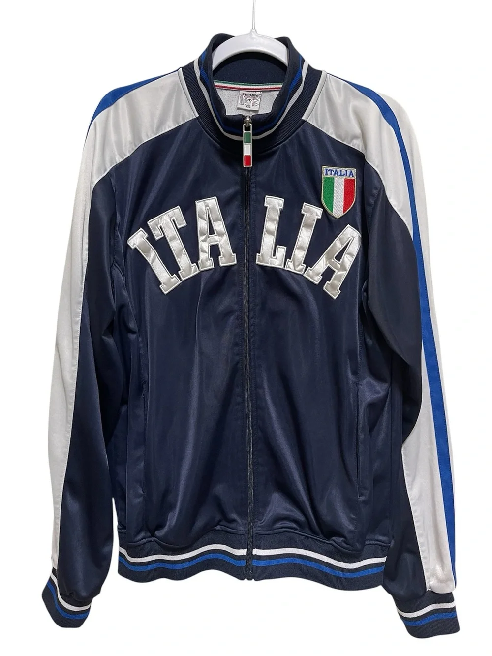 ITALIA Desierto Track Jacket Zip Up Soccer Futbol Crest Logo 90s Y2K Men XXL